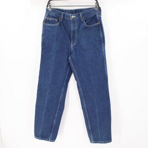 B Sides Jeans Womens 29 L27 High Rise Straight Leg Cotton Made in USA rigid blue